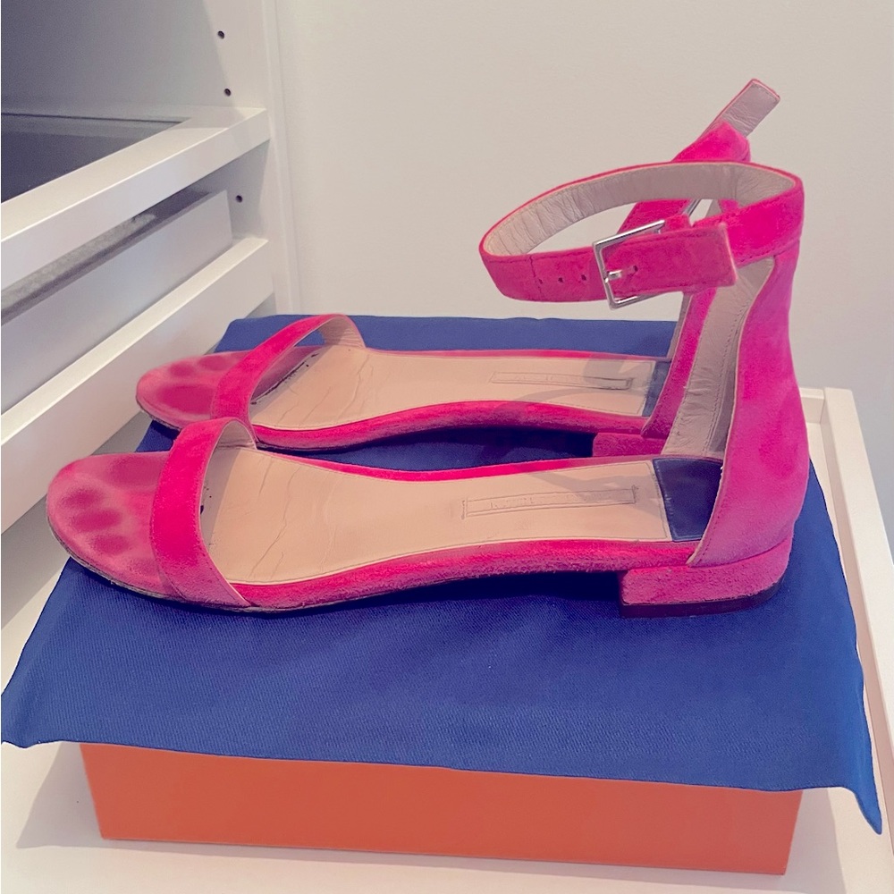 Stuart Weitzman Nudist Flat Ankle Strap
